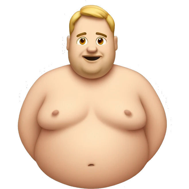 fat man with boobs emoji