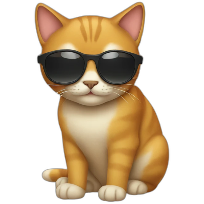 Cat with sunglasses emoji