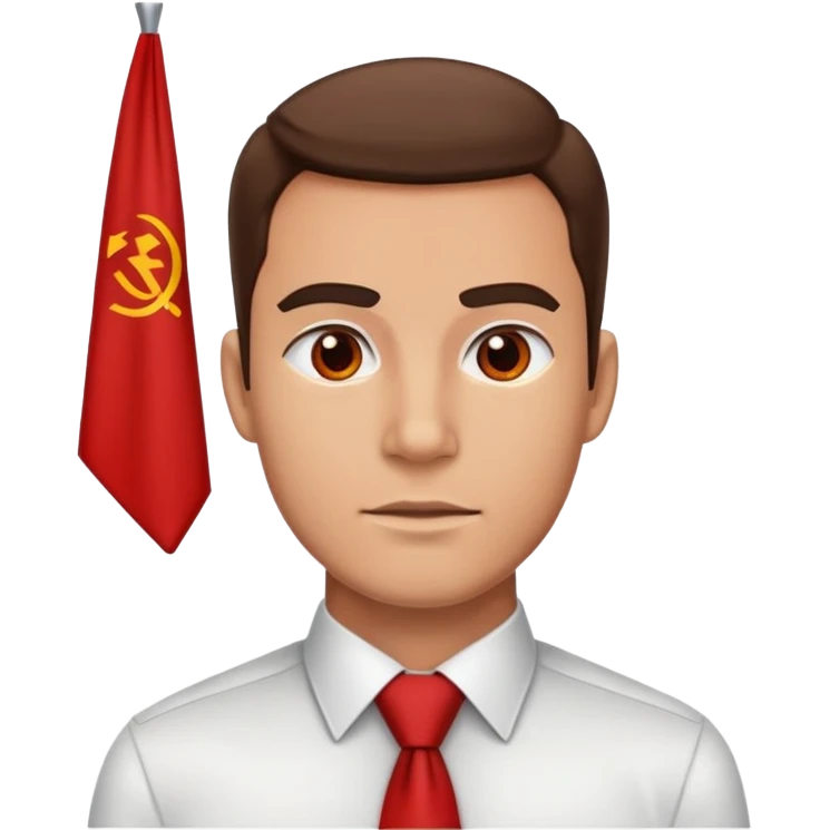 tie man red flag emoji