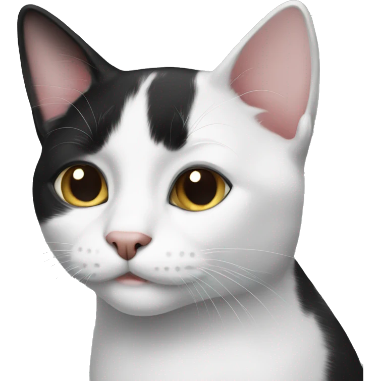 Black and white cat  emoji