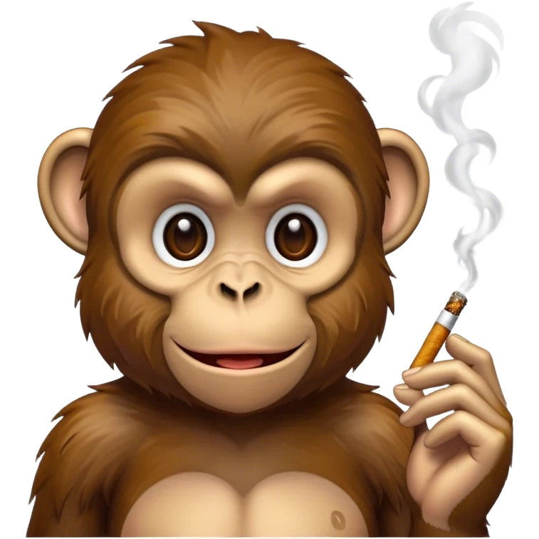 Monkey smoking emoji