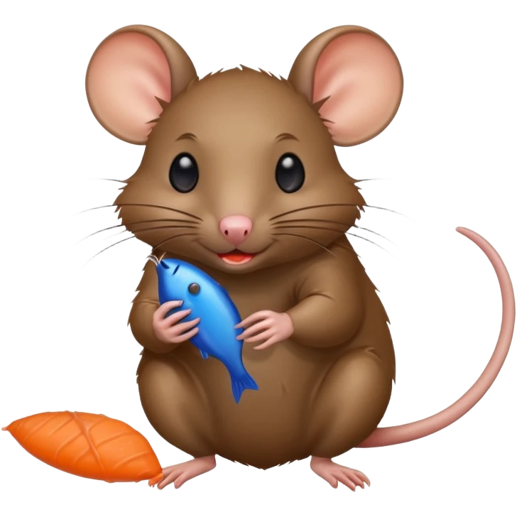 raton comiendo cebo blando azul emoji