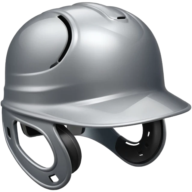 baseball helmet, shiny, soft gradients emoji