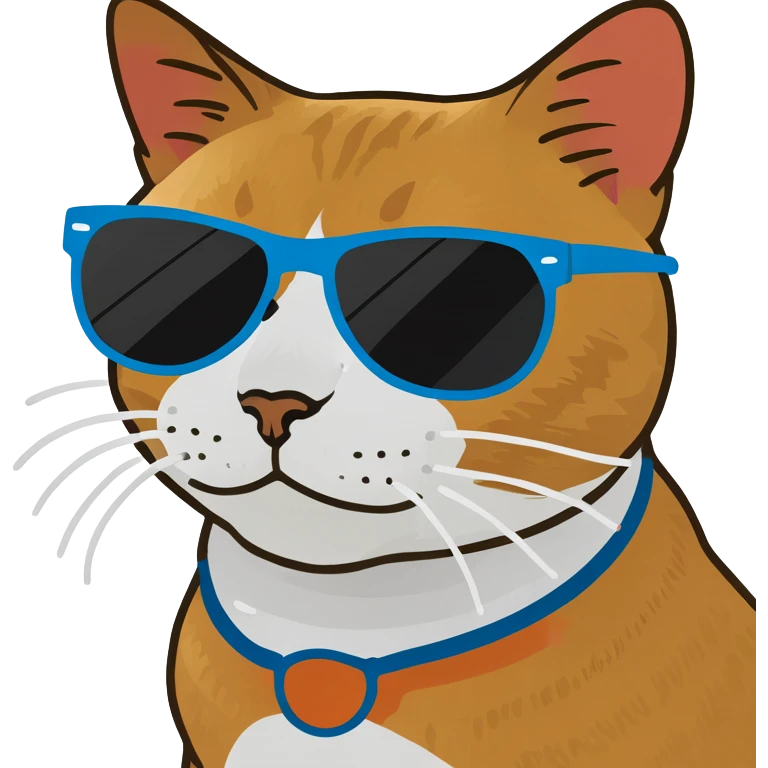 Cat with sunglasses emoji