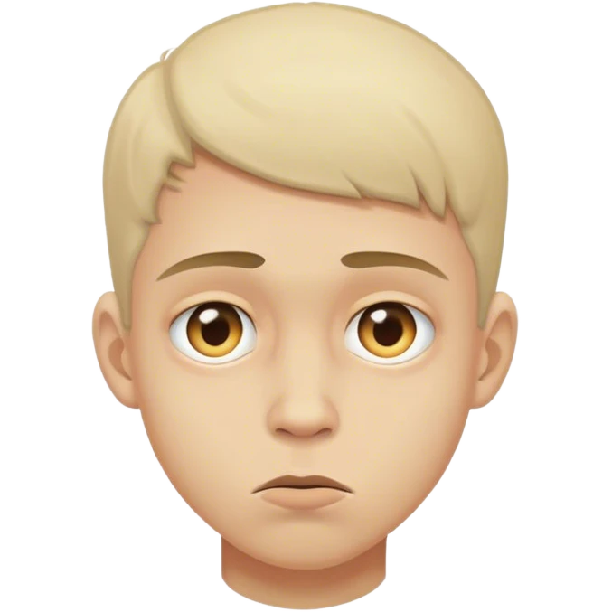 niño con semblante demacrado por las drogas  emoji