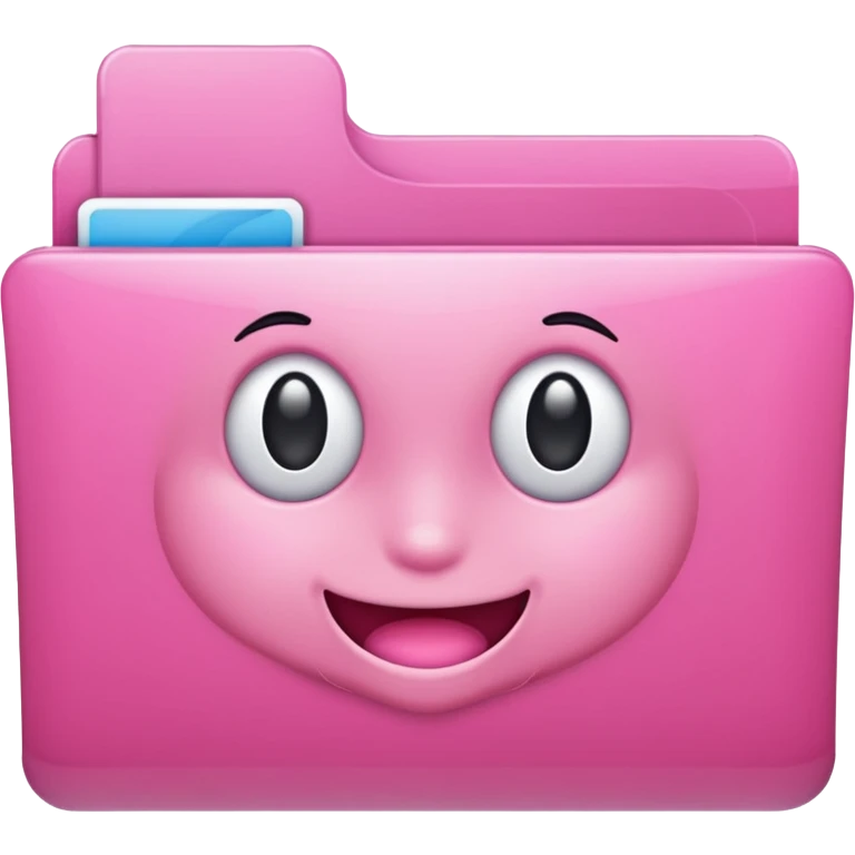 simple pink folder emoji