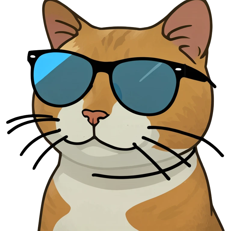 Cat with sunglasses emoji