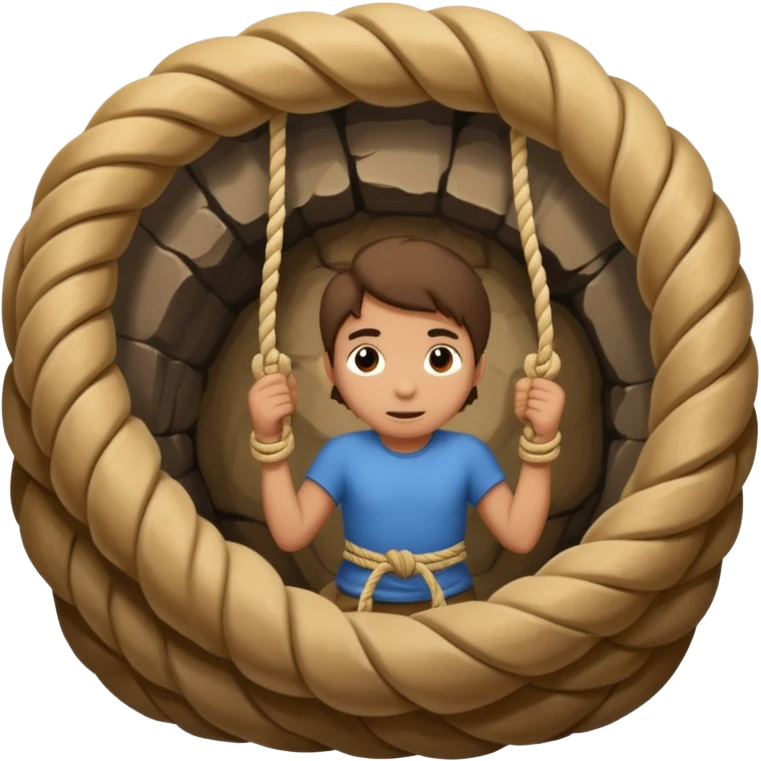 big Rope to explore cave emoji