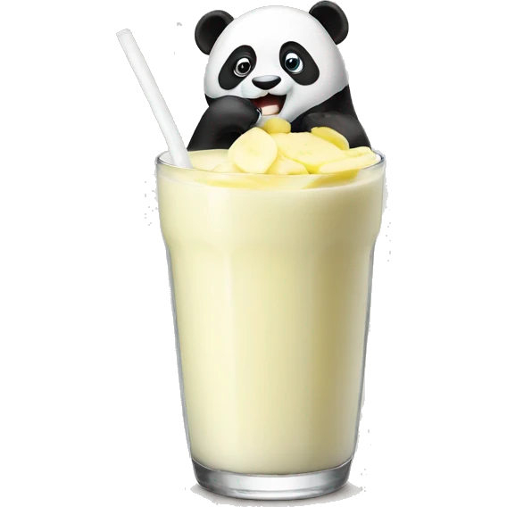 Panda drink banana milk  emoji