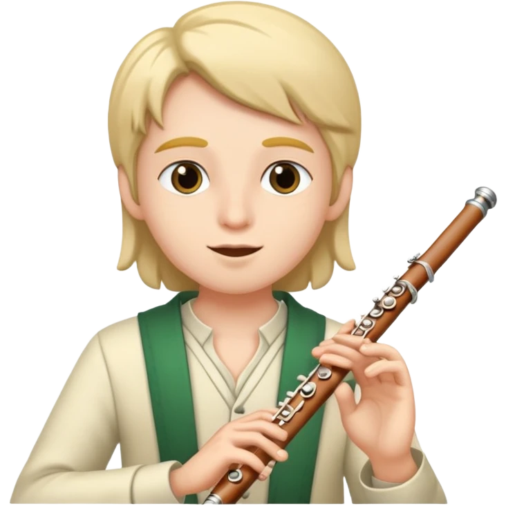 Player of flute emoji