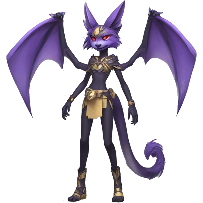 Anthro cool edgy LiLaiRa-Vernid-Fakémon Full Body emoji
