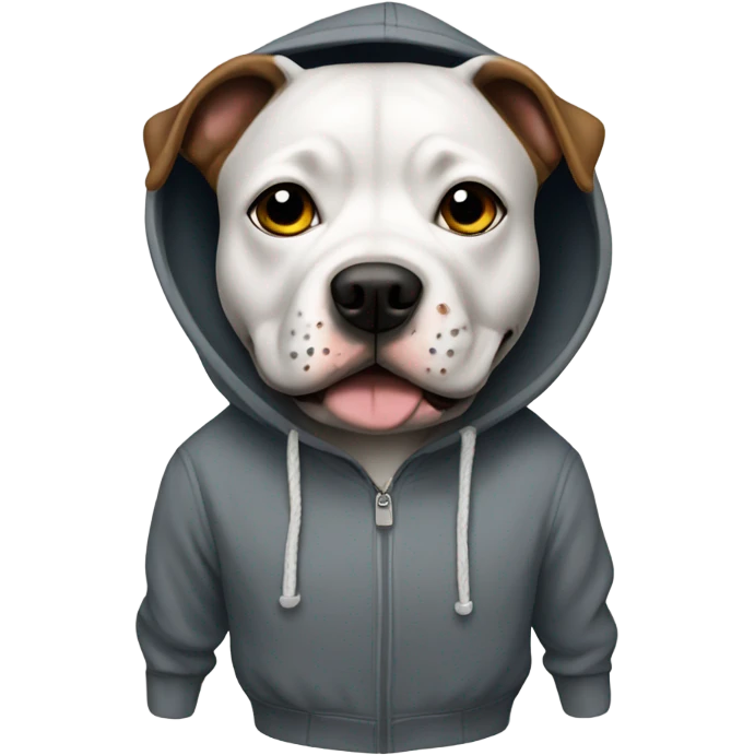 Staffy wearing hoodie emoji
