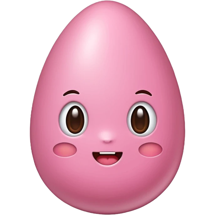 Uovo di pasqua kawaii rosa emoji