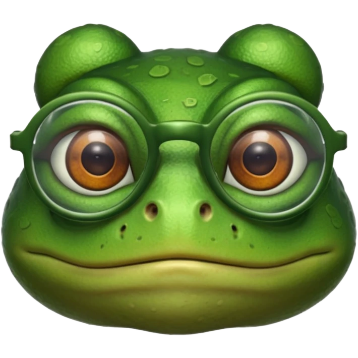 frog with eye glass emoji