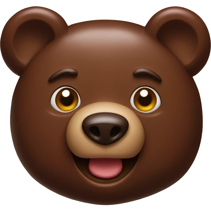 Bear made of chocolate with a bite mark out of his ear emoji