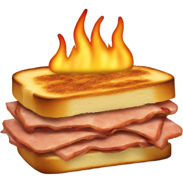 reuben sandwich on fire emoji