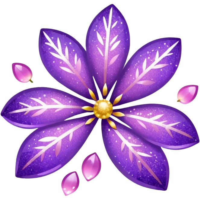 glitter purple and sakura emoji