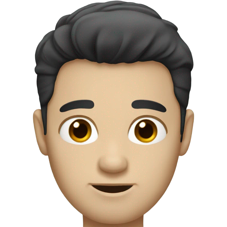 ￼￼An ugly white guy with black hair  emoji