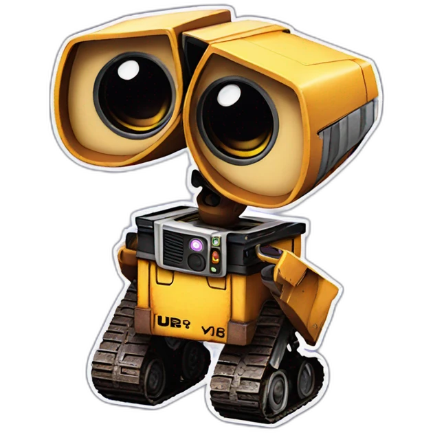Wall-e Disney with just upper body emoji