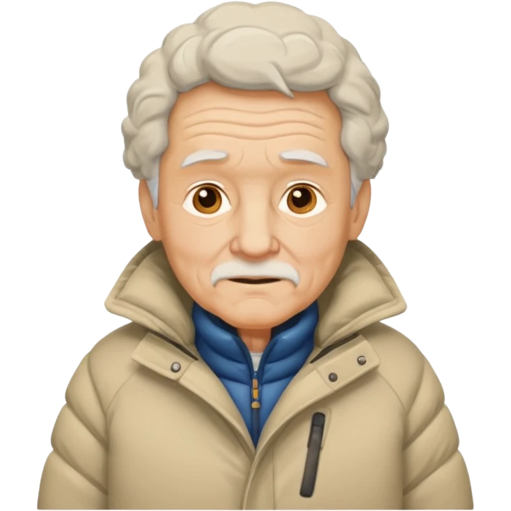 old man in puffy winter coat











 emoji