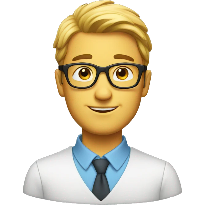 handsome nerd emoji