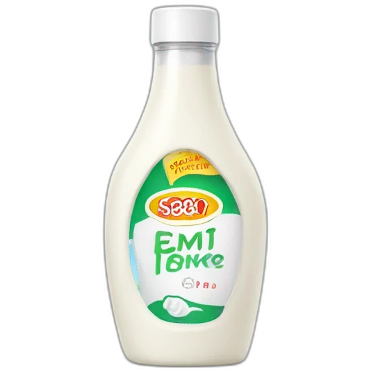 white Squeeze Sauce Bottle emoji