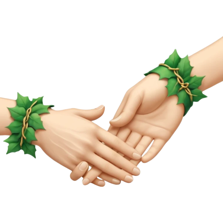 Make a elf-clasping handshake emoji in the style of the usual emoji of a handshake emoji