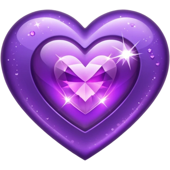 purple heart with a sparkling gem emoji