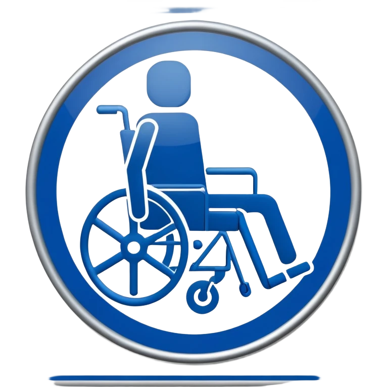 disabled access sign with interdiction mark emoji
