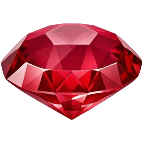 ruby gemstone with facets emoji