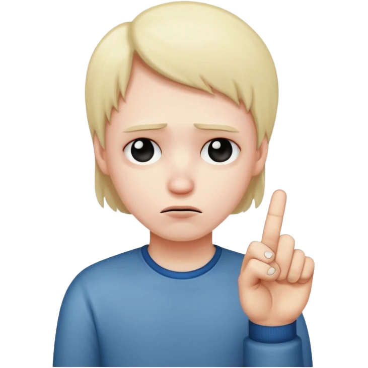 Sad face that’s doing the middle finger emoji