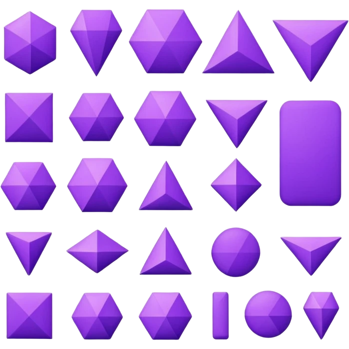 Different designs in purple emoji