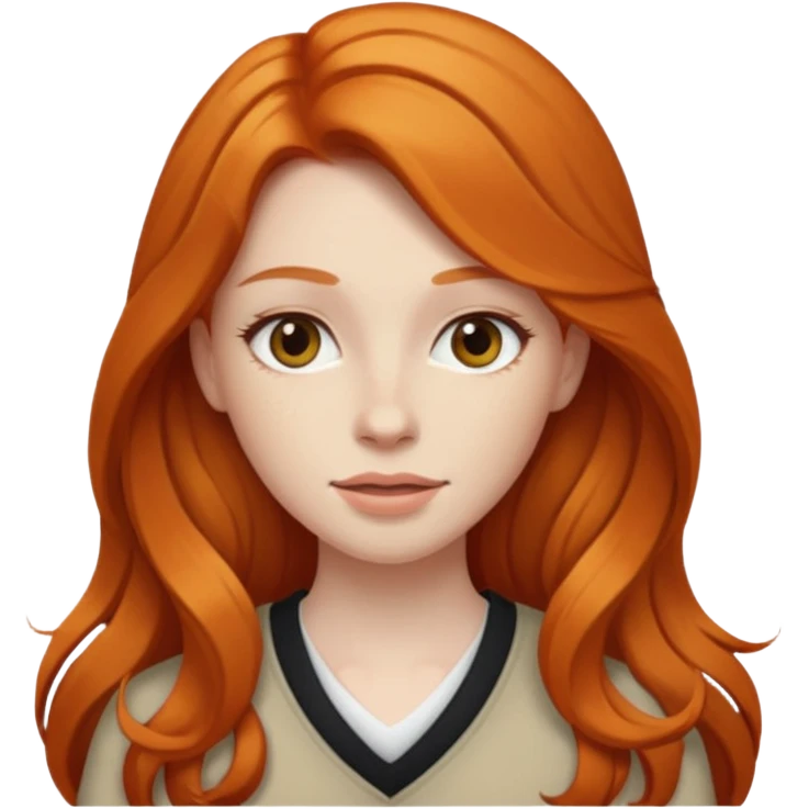 i need a female 'writer' with long ginger hair emoji