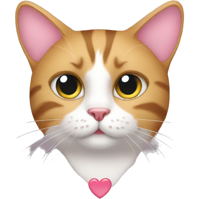 Cat with hearts instead of eyes emoji
