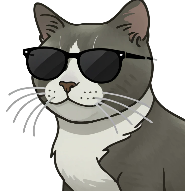 Cat with sunglasses emoji