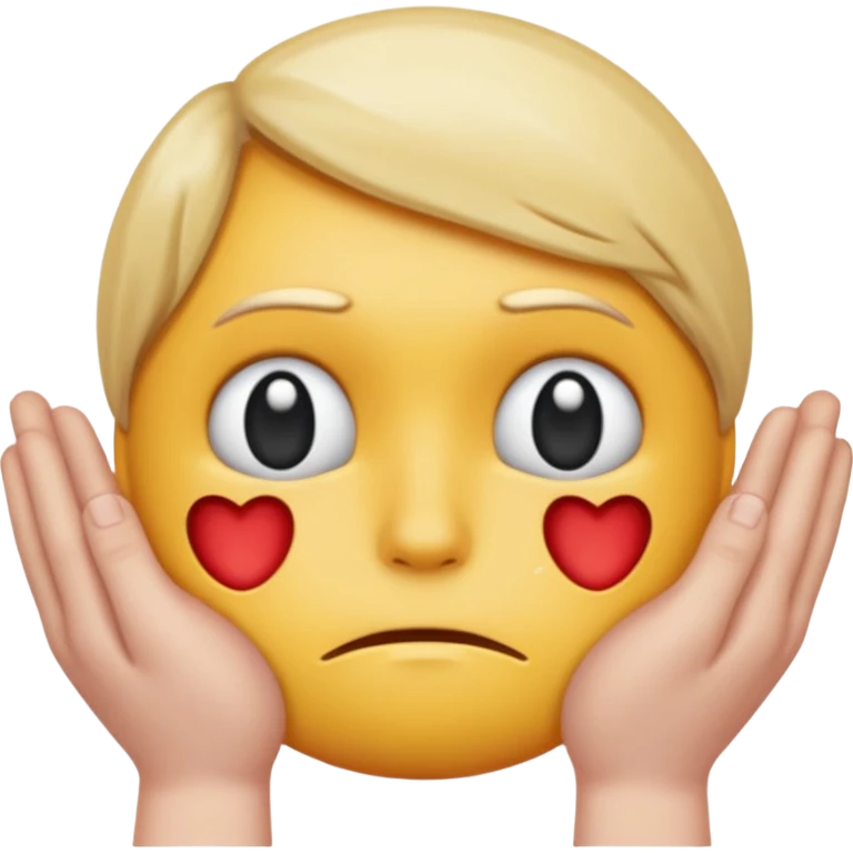 hands caressing super looking sad emojis face emoji