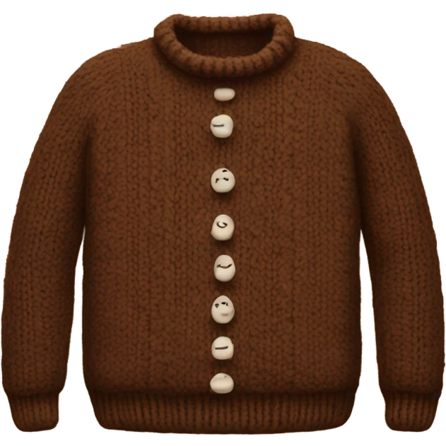 Cozy knited brown fall sweater  emoji