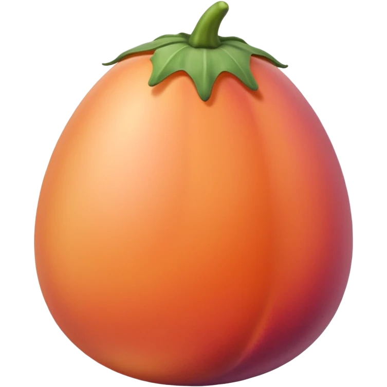 Egg plant in peach emoji