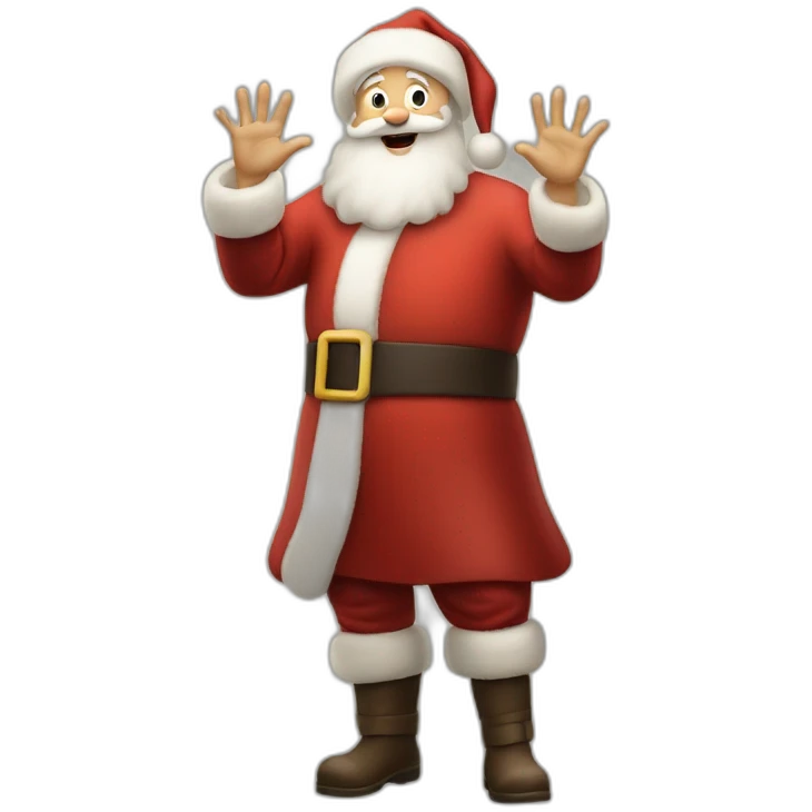 Full height Actively gesturing with hands pale skin Santa Claus emoji