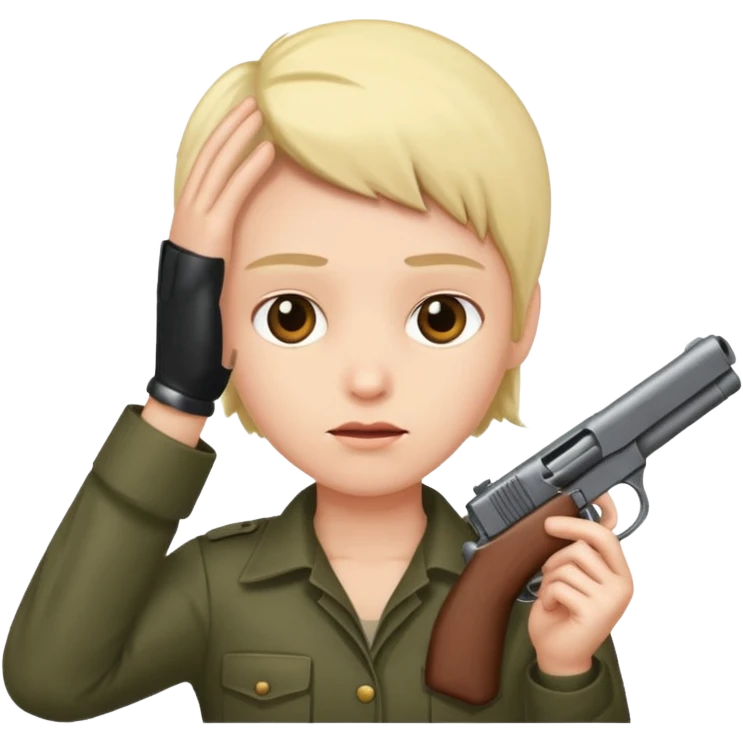 A person with a gun to their head emoji