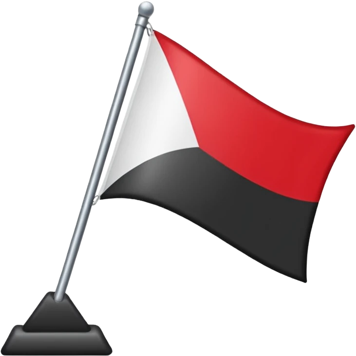 Bandeira branca com triângulo vermelho emoji