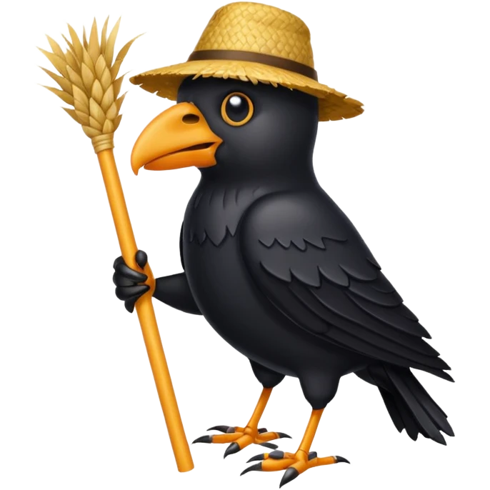 straw crow emoji
