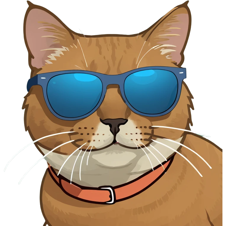 Cat with sunglasses emoji