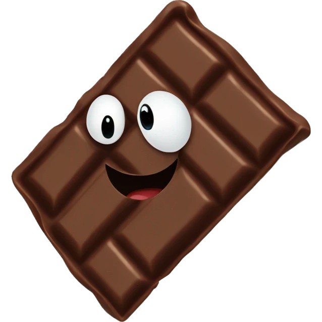 Chocolate bar getting eaten emoji