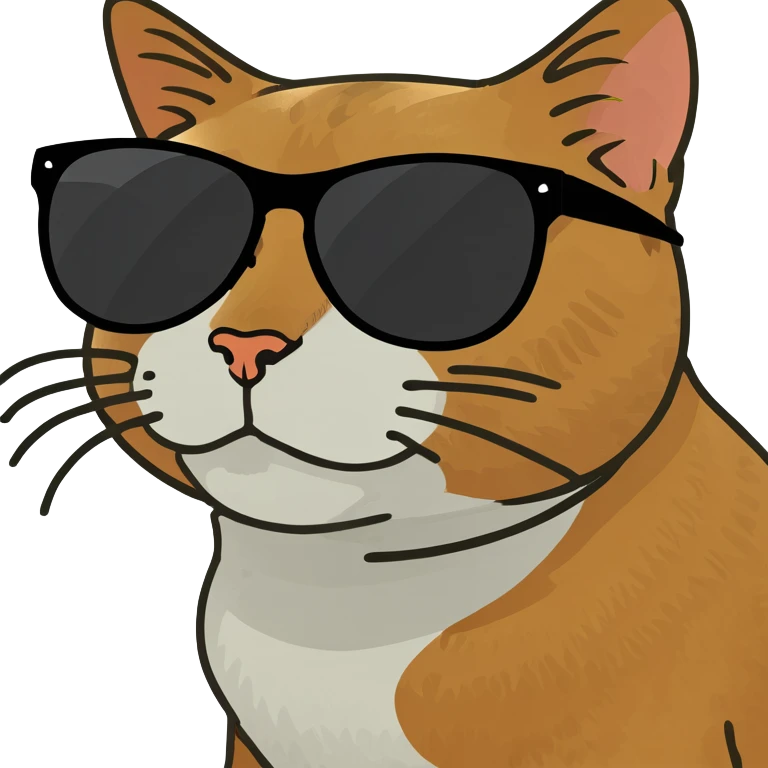 Cat with sunglasses emoji