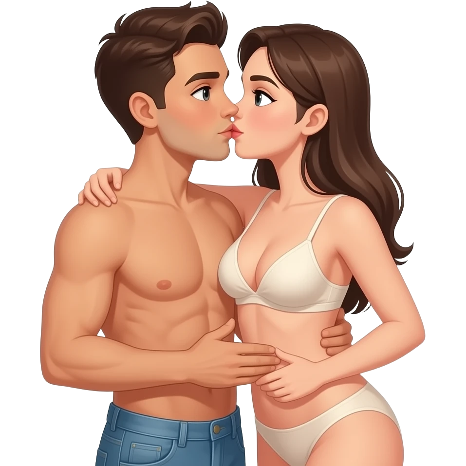 Chica desnuda teniendo sexo emoji