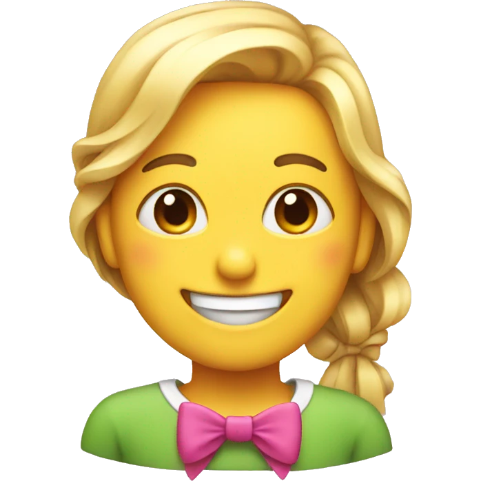 Smile with bow  emoji