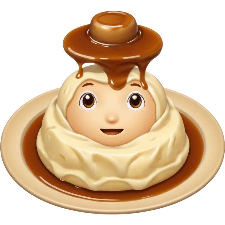 Mashed potatoes with gravy  emoji