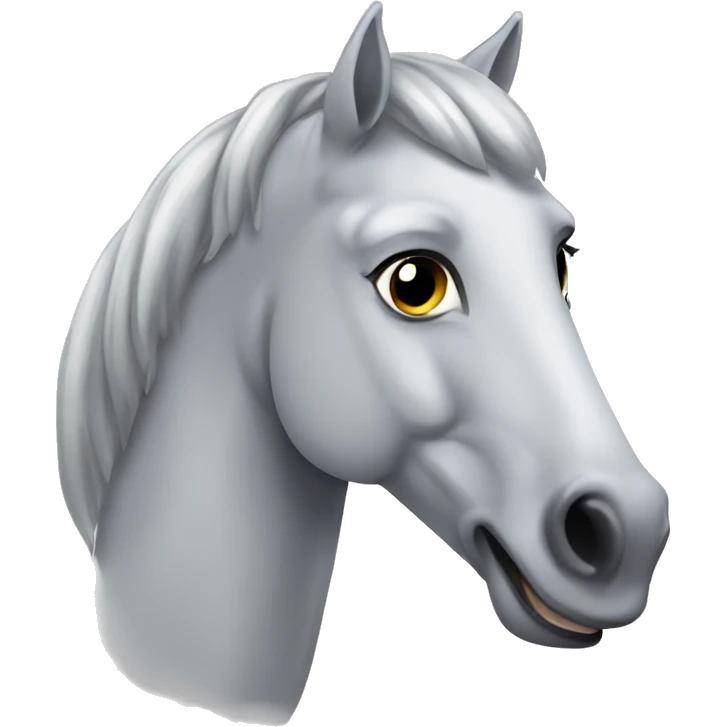 light grey horse smiles emoji