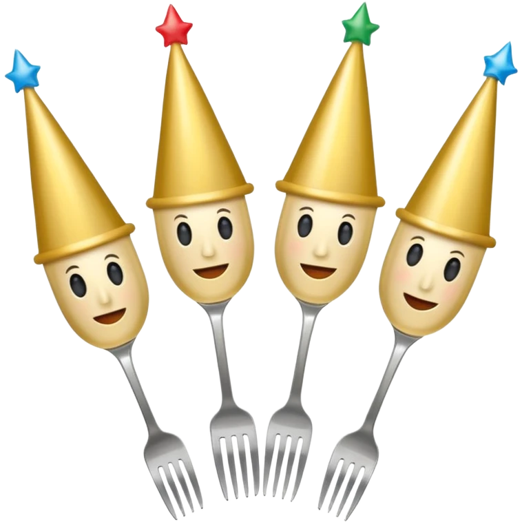 forks having a party emoji